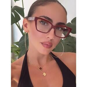 NEW Gucci GG1715O Burgundy Cat Eye Eyeglasses Frames